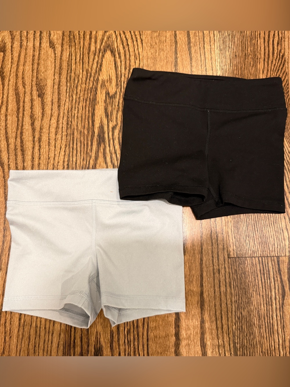 90 Degree By Reflex Girls' Active Shorts - Black & Light Gray